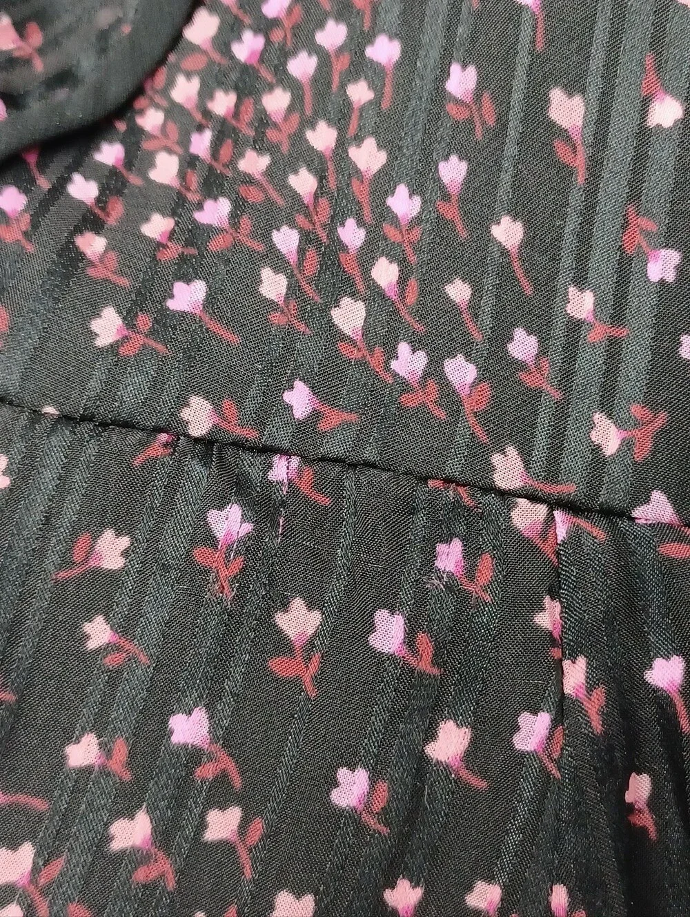 Kate Spade Floral Print Midi Dress Size 4 Viscose Silk Tie Back Feminine Defect